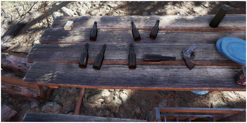 Beer bottles in a certain position