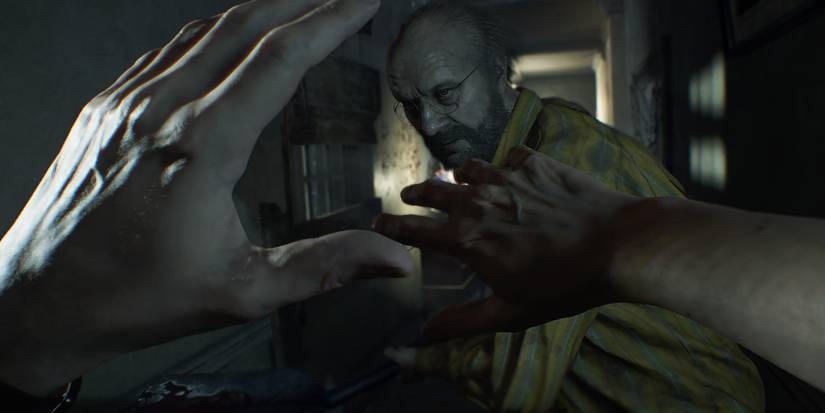 Jack Baker Attacking Ethan From Resident Evil 7