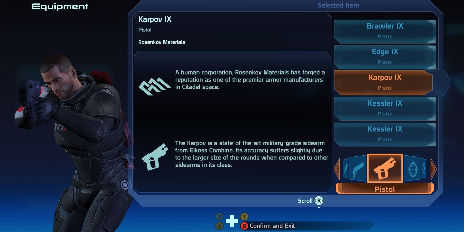 Karpov Pistol From Mass Effect 1