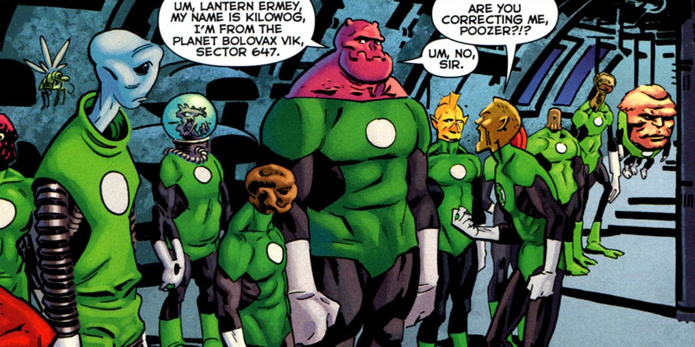 Kilowog training with the Green Lantern Corps
