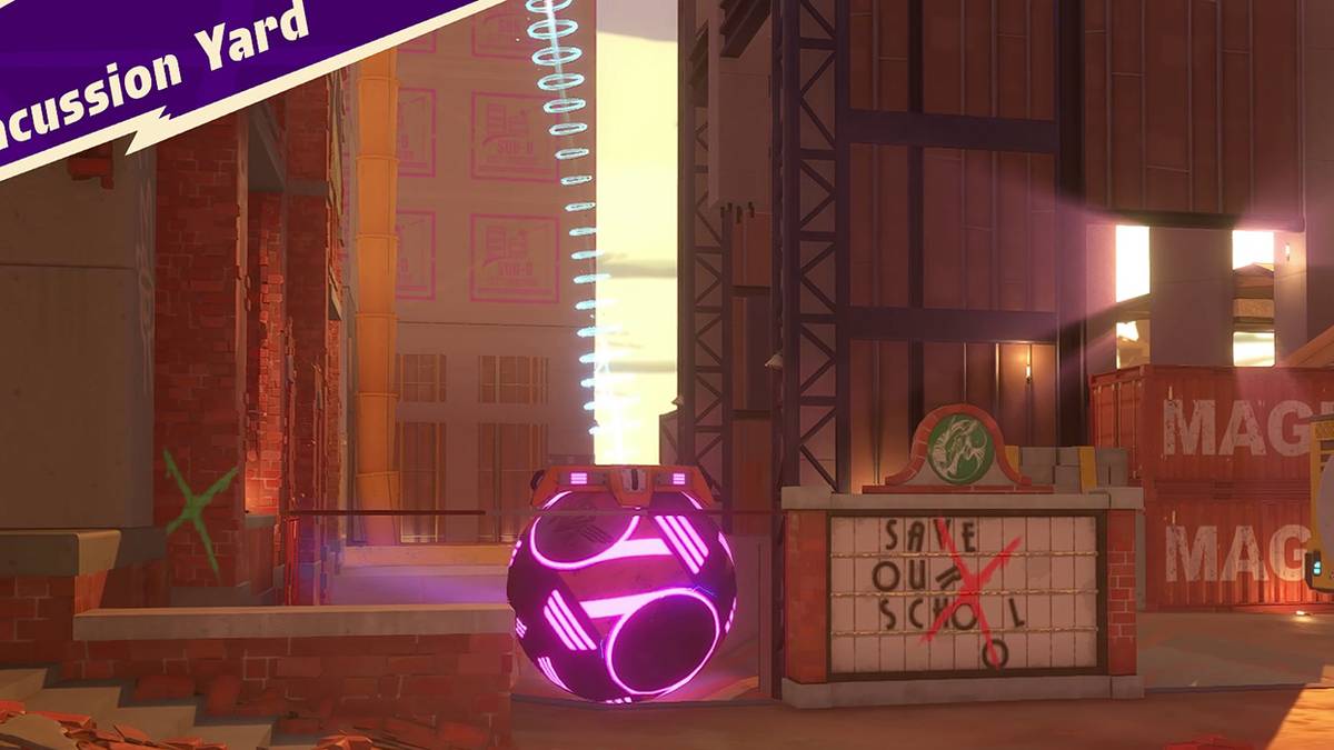 Knockout City's Concussion Yard map