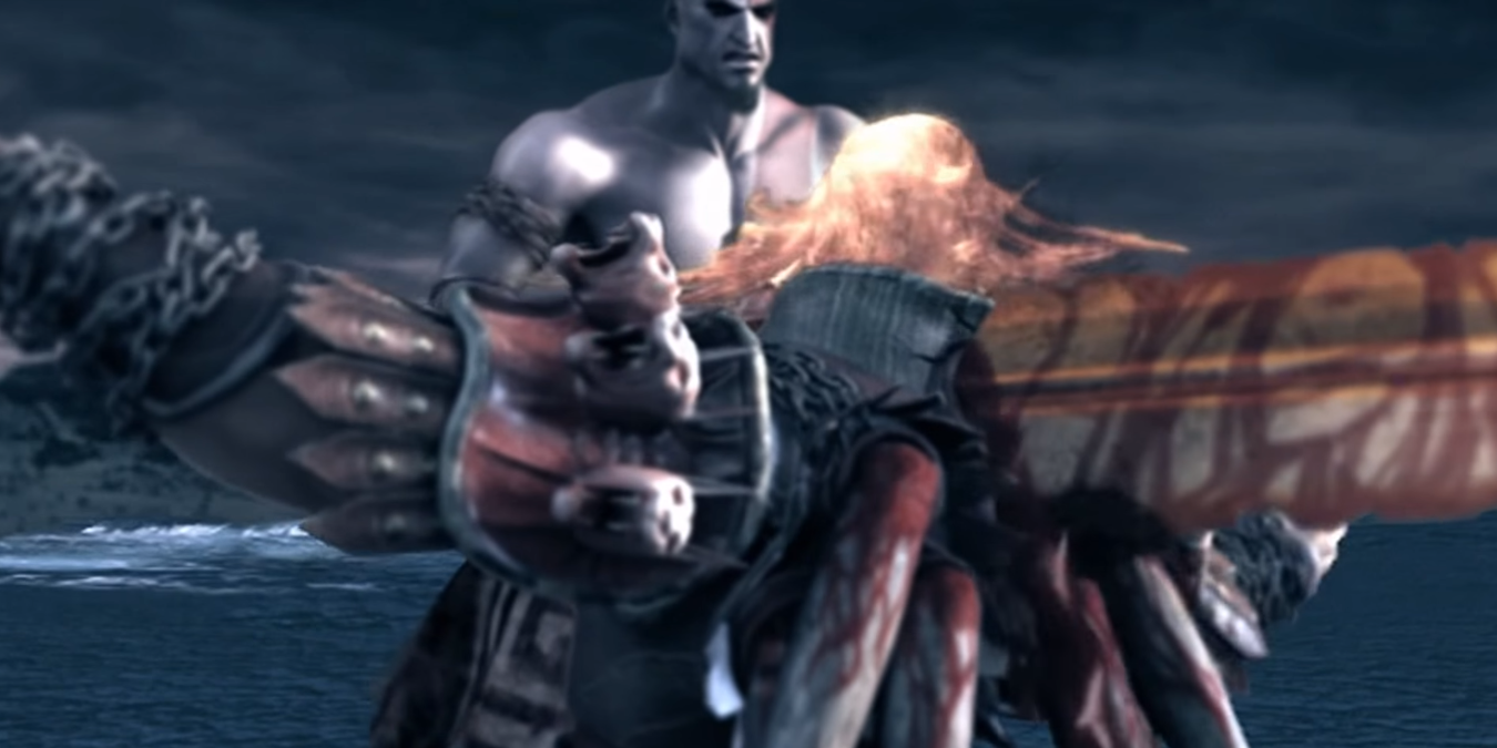 Kratos executes Ares in God of War