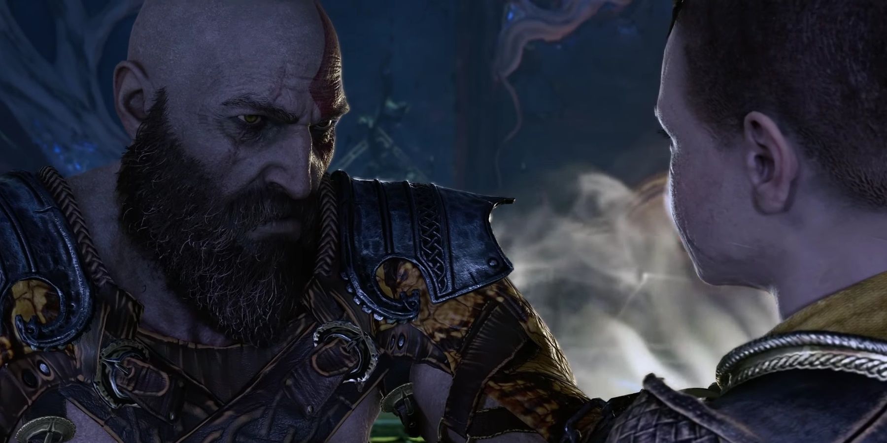 Kratos instructs Atreus on godhood in 2018's God of War