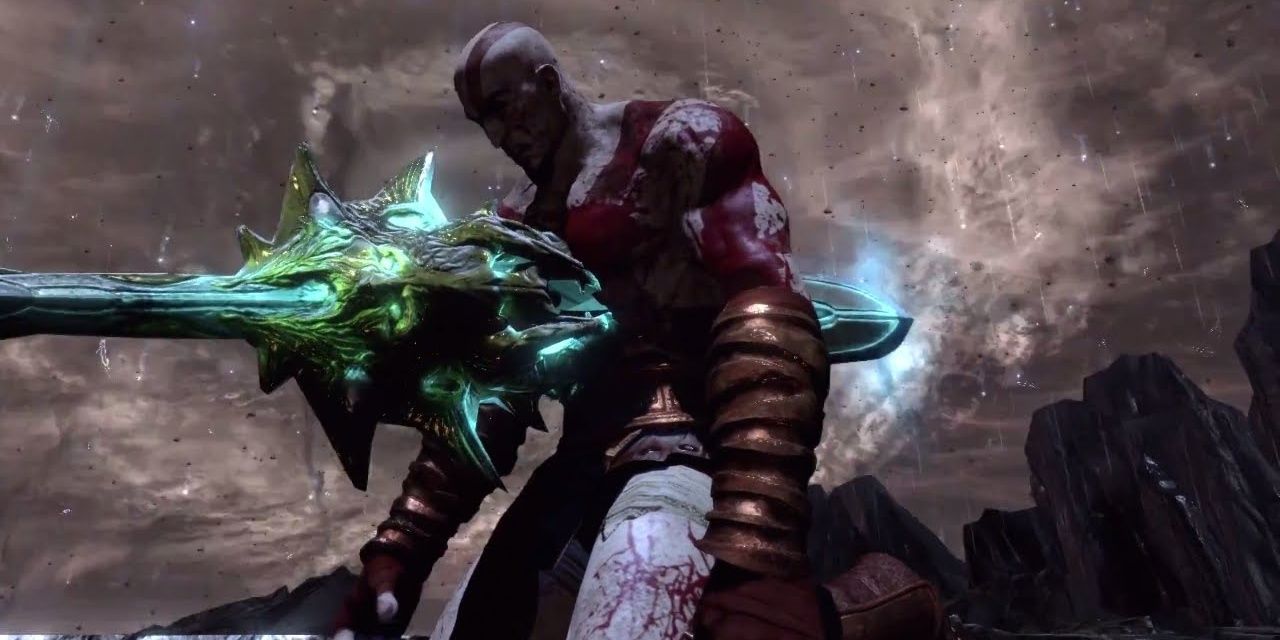 Kratos sacrifices himself in God of War III