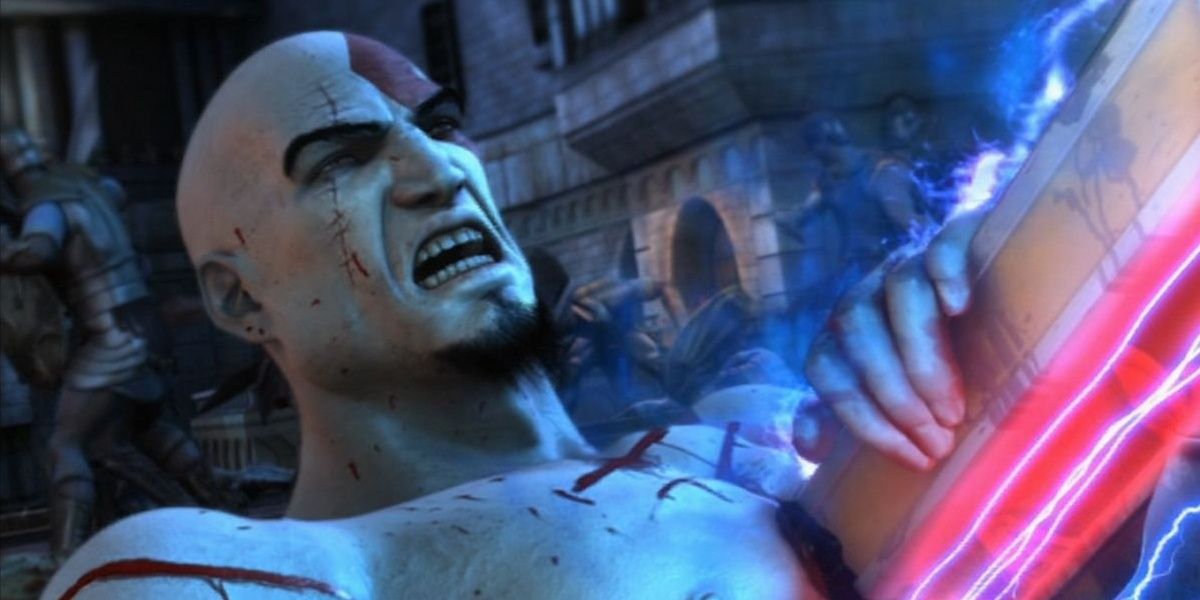 Kratos insults Zeus as he dies in God of War II