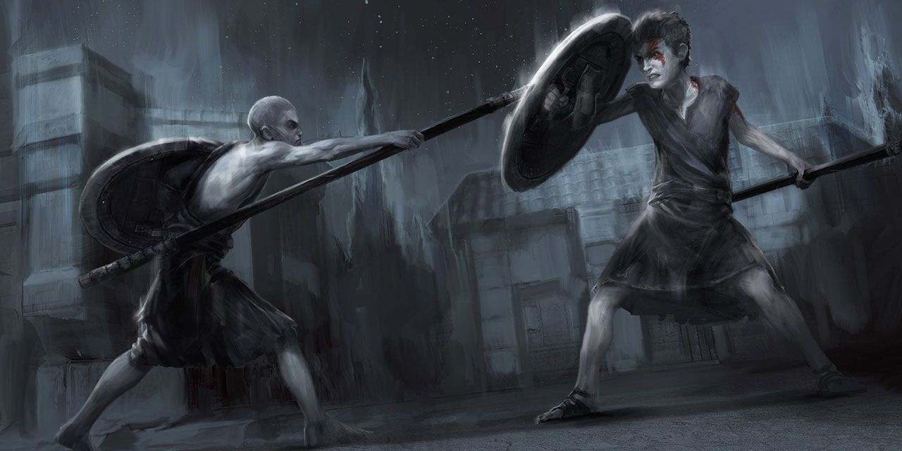Kratos duels Deimos in God of War: Ghost of Sparta