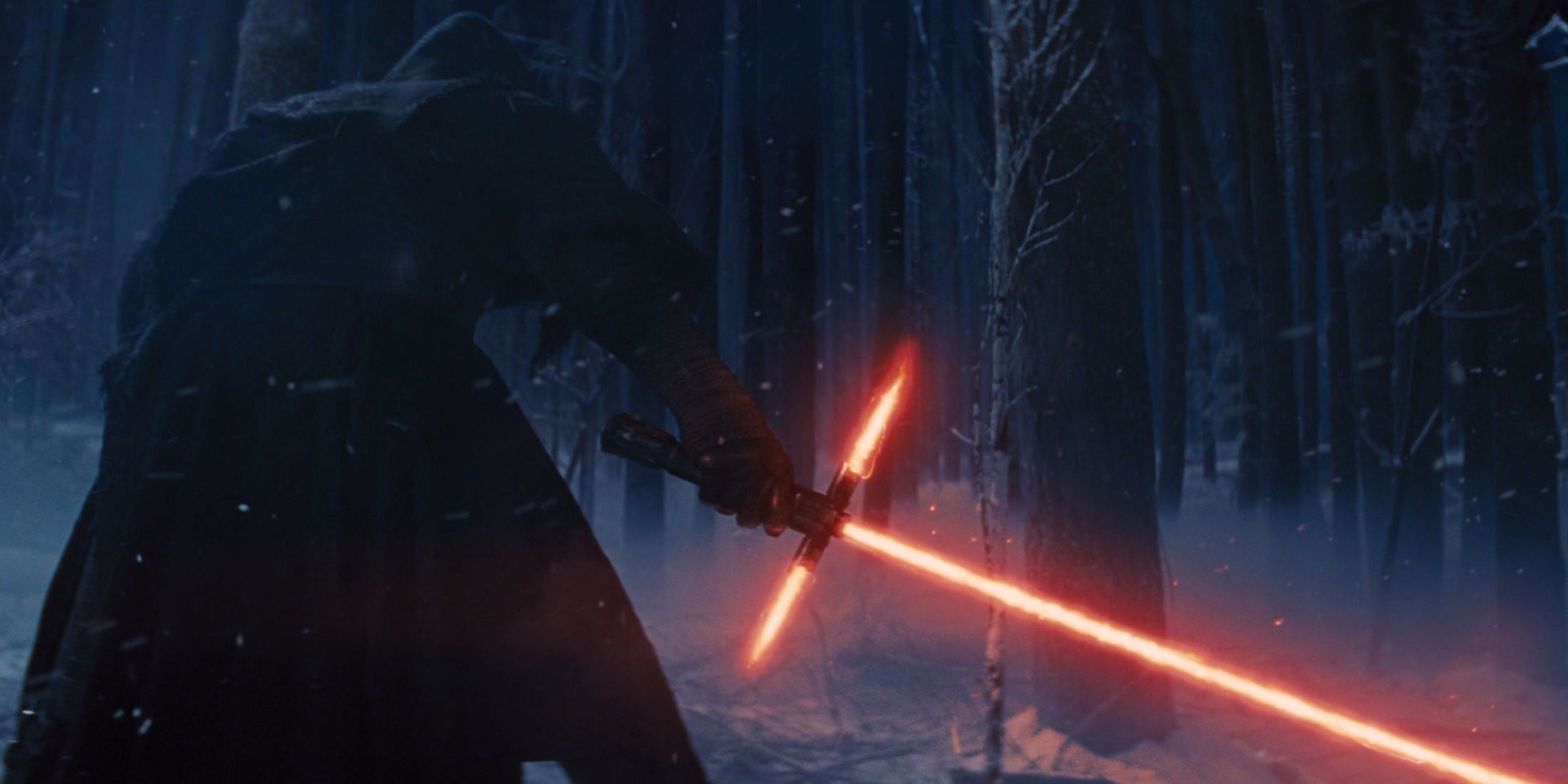 Kylo Ren in the teaser trailer for Star Wars The Force Awakens