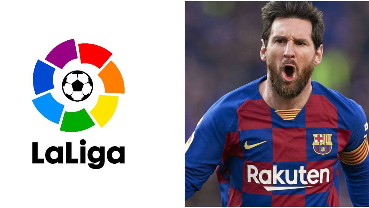 La Liga Logo and Leo Messi