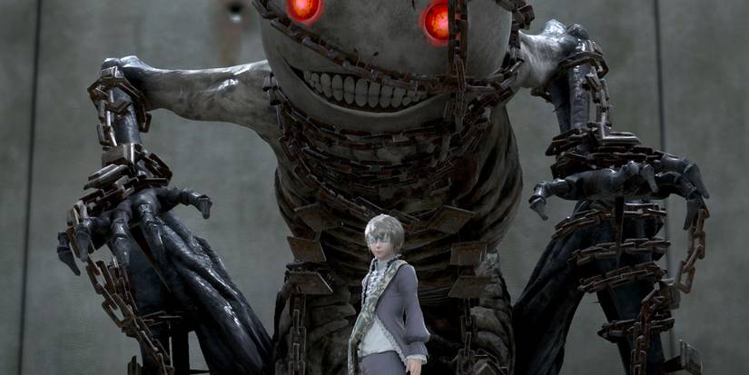 Nier Replicant: In-Game Footage Of Emil Standing In Front Of Halua