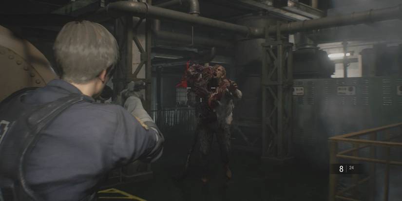 Leon Fighting First Stage William Birkin