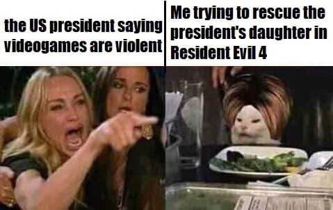 Leon kennedy meme cat