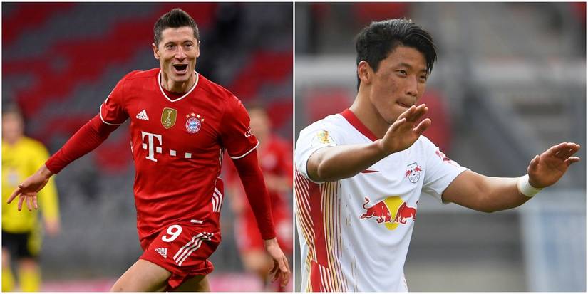 Bundesliga Strikers Lewandowski and Hwang Hee Chan
