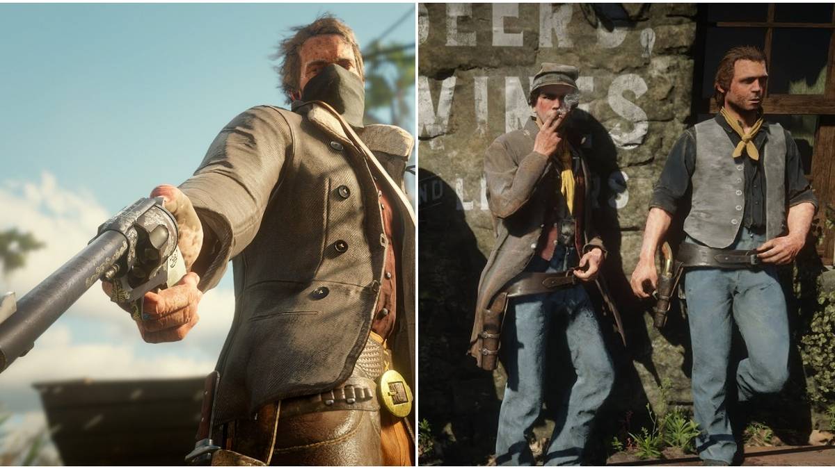 Character Aiming Revolver and Two Leymone Rangers Hanging Out