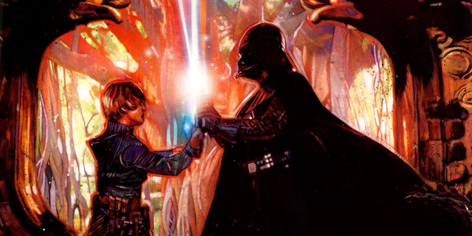 Luke Dueling Darth Vader