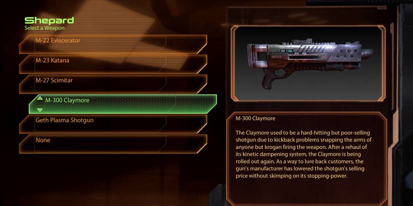 M-300 Claymore From Mass Effect 2