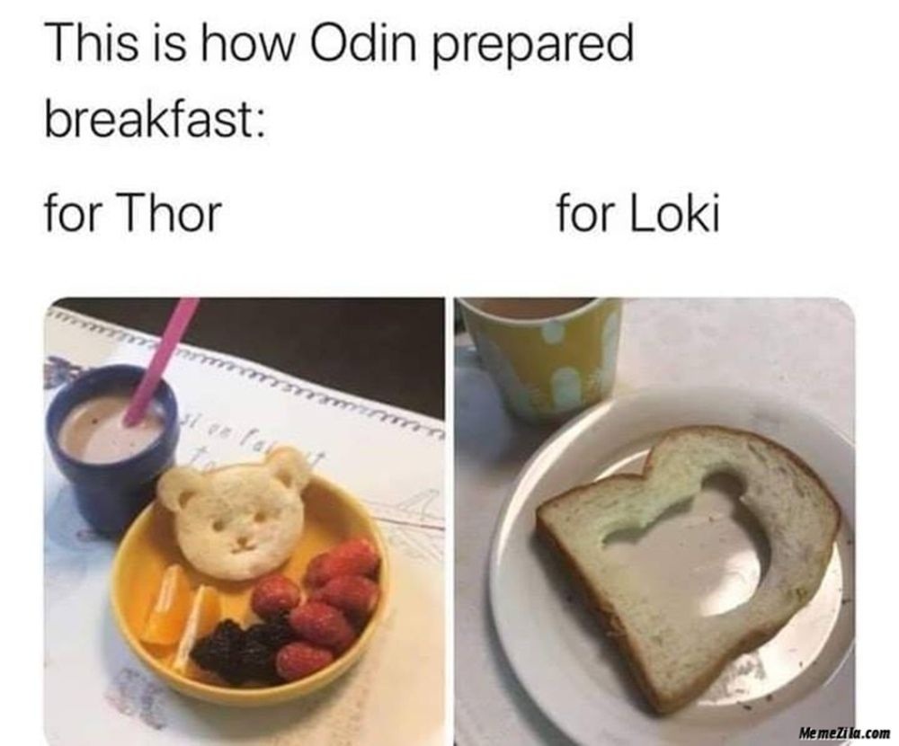 Мем MCU об Одине, готовящем завтрак для Тора лучше, чем для Локи