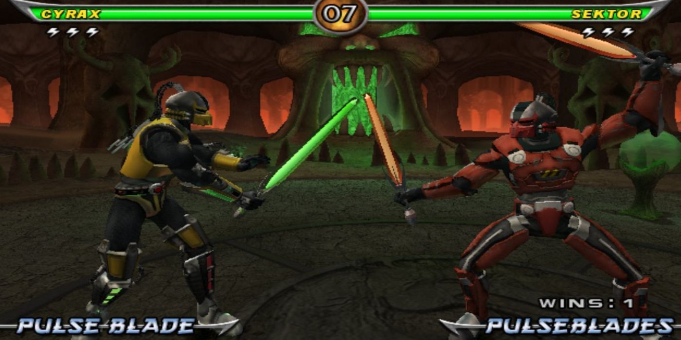 Mortal Kombat Armageddon Cyrax & Sektor Fighting