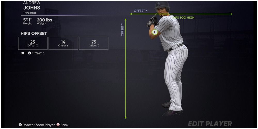 MLB The Show 21 Adjusting The Hips And Height