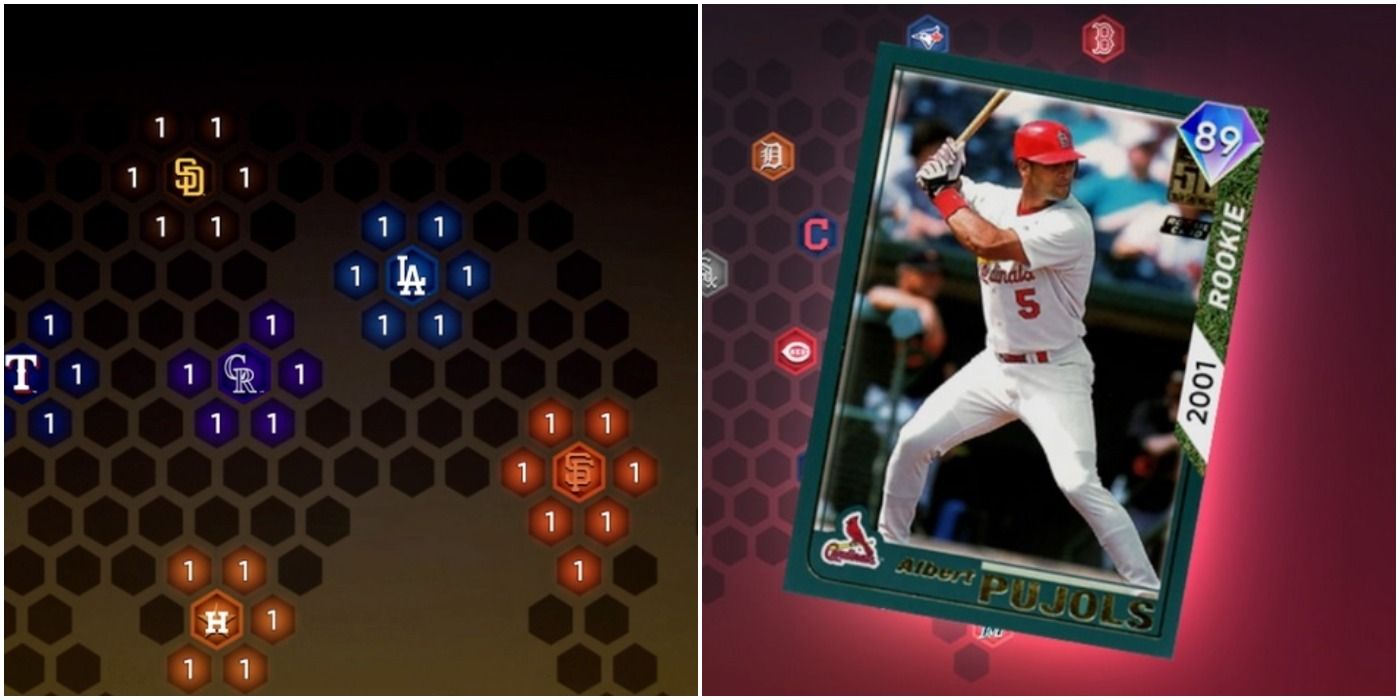 MLB The Show 21 Conquest Mode Tips Collage Map And Rookie Albert Pujols Card
