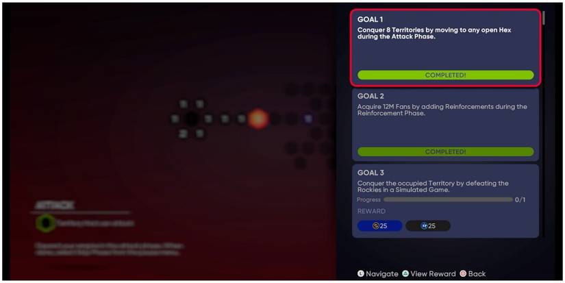 MLB The Show 21 Looking At Goals In Conquest Mode