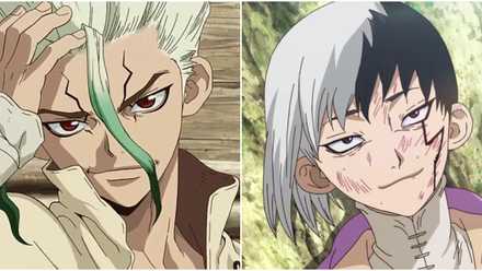 The main characters from Dr. Stone