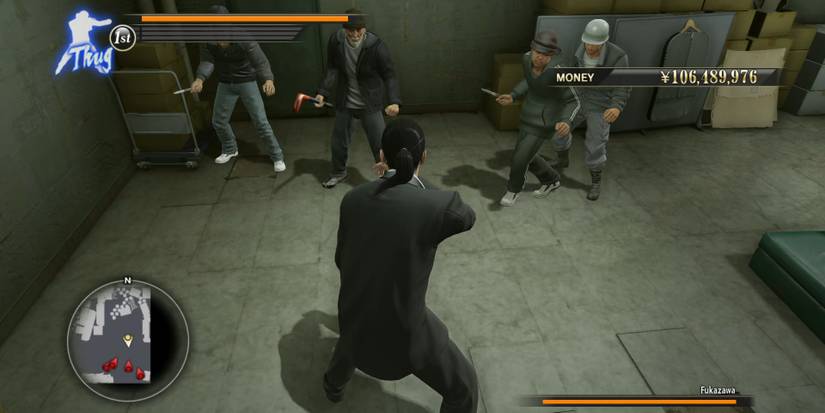 Majima fighting in Yakuza 0