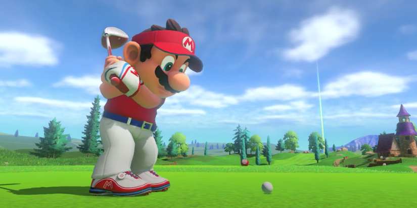 super mario golfing