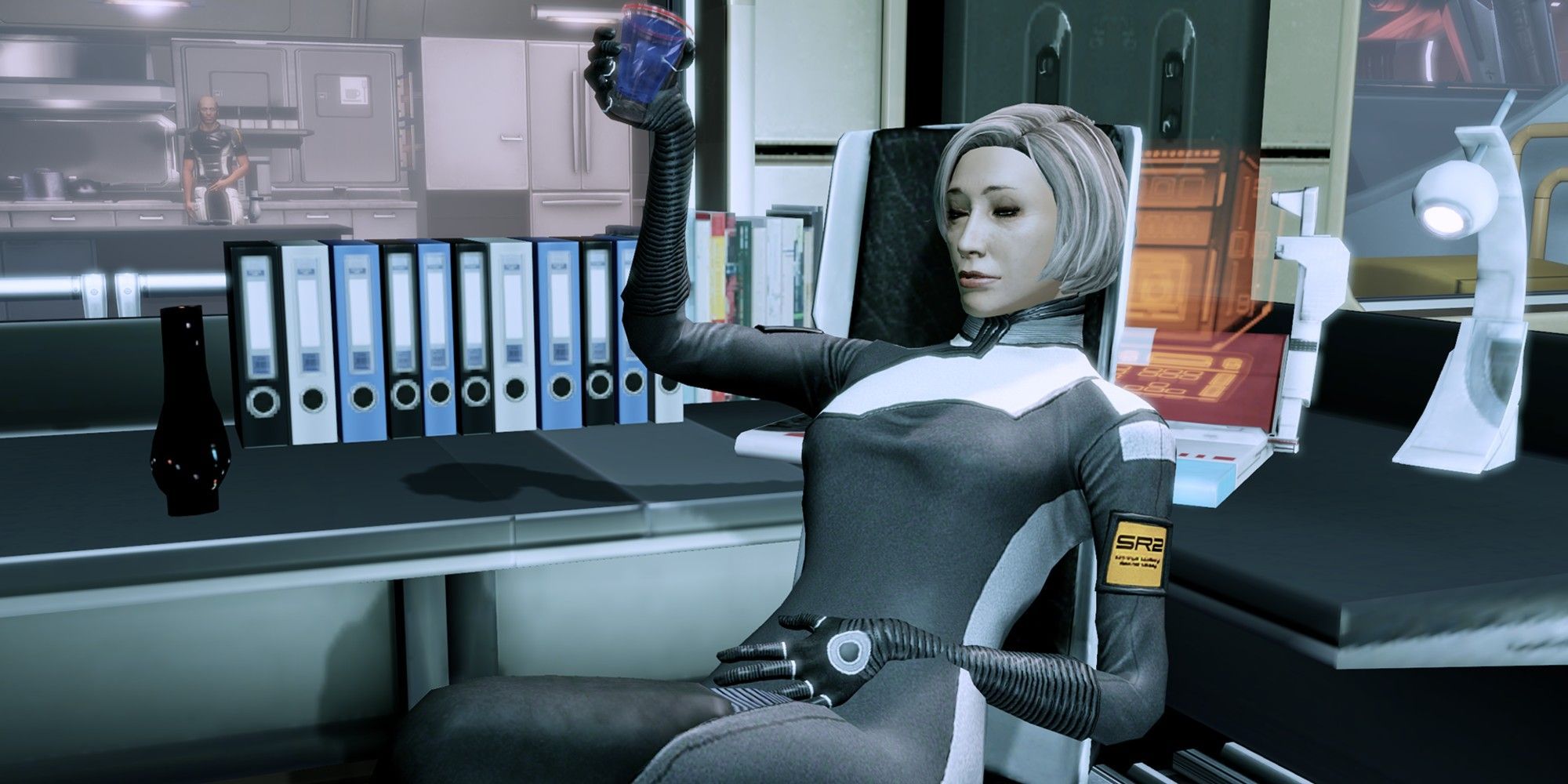 Mass Effect 2 Screenshot Of Dr Chakwas Giving A Toast