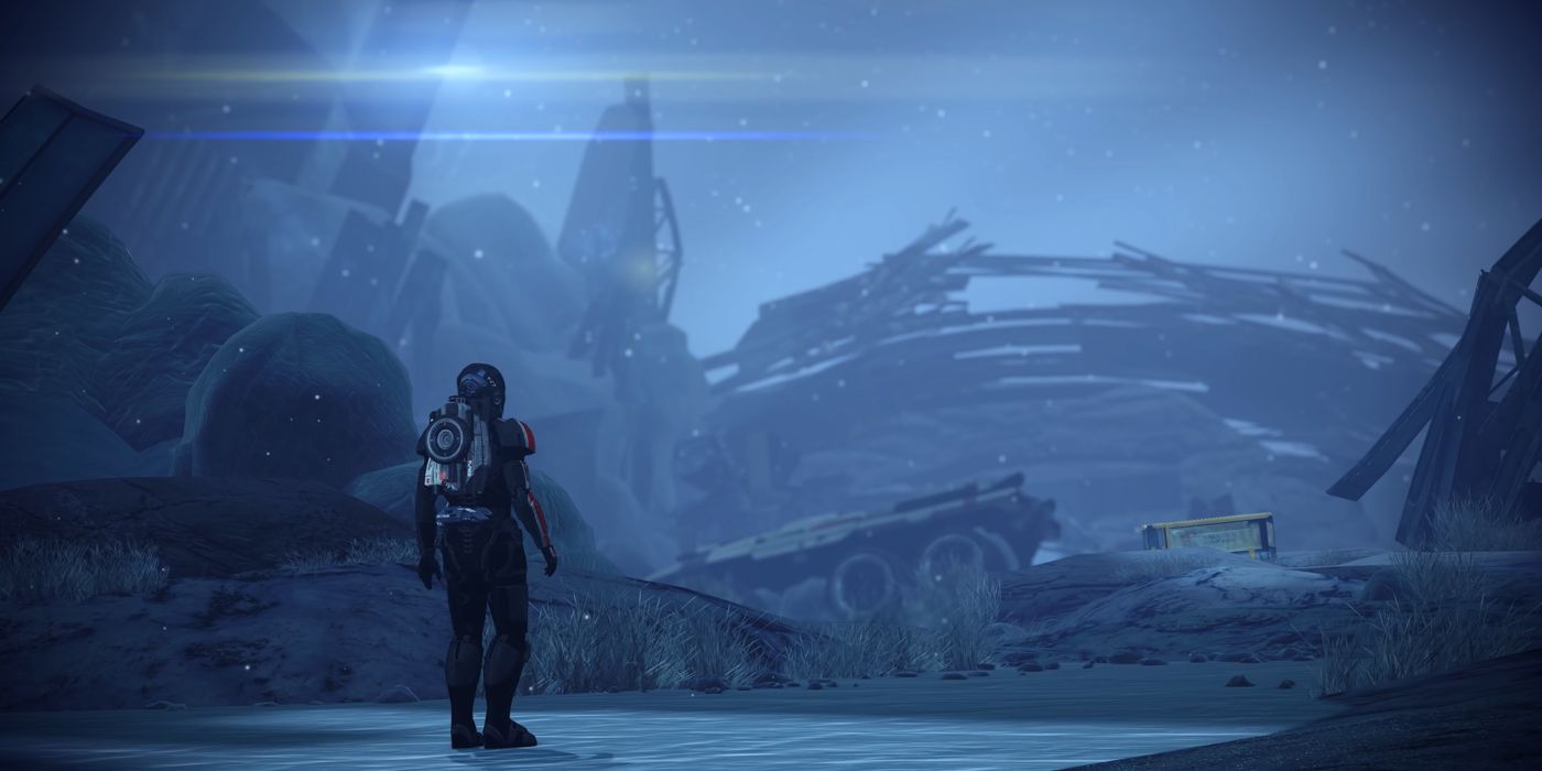 Mass Effect 2 screenshot from the Normandy crash site