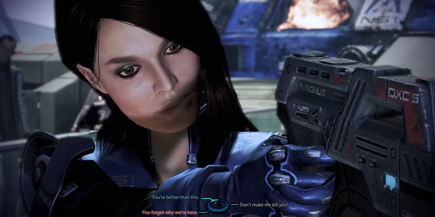 Mass Effect 3 Ashley Standoff with dialogue wheel
