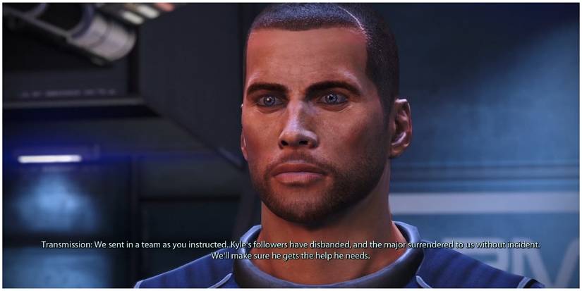 Mass Effect Legendary Edition Admiral Hackett Telling Shepard Kyle WIll Get Help