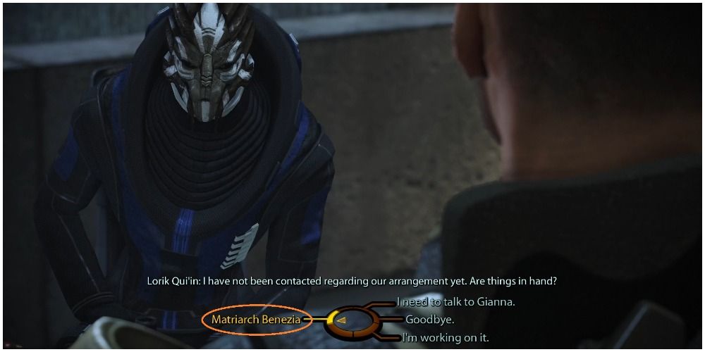 Mass Effect Legendary Edition Asking Lorik About Matriarch Benezia