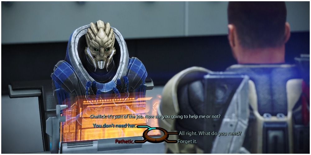 Mass Effect Legendary Edition Convincing Chellick To Let Jenna Go