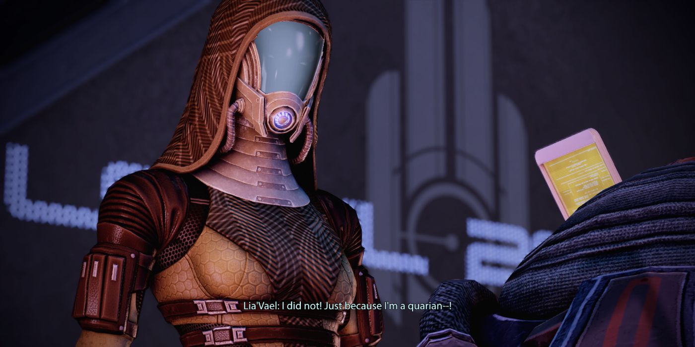 Mass Effect Legendary Edition Screenshot Of Quarian During Crime In Progress