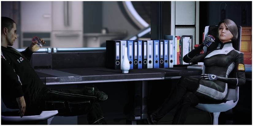 Mass Effect Legendary Edition Drinking With Doctor Chakwas