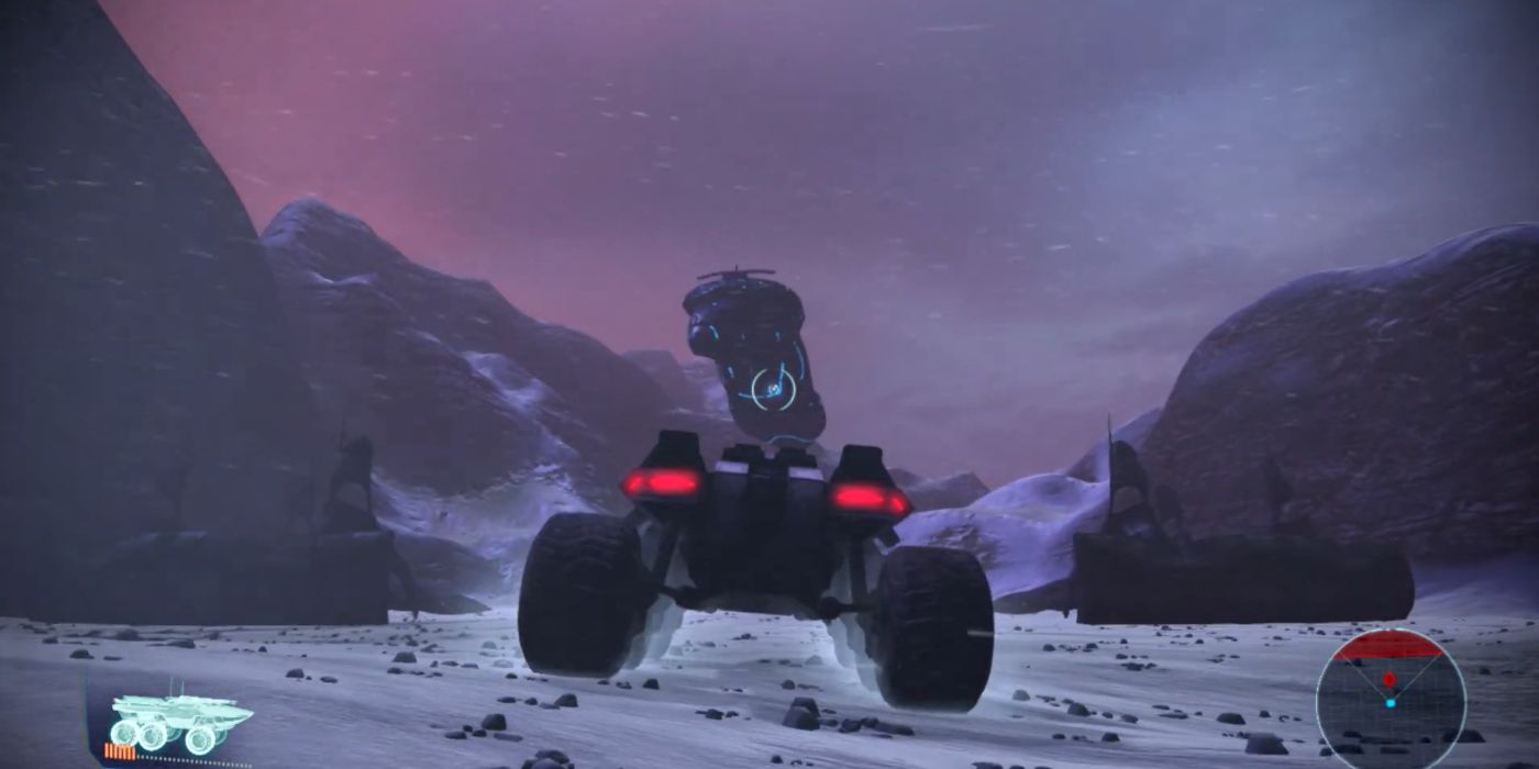 Mass Effect Legendary Edition Screenshot Of Mako Fighting Geth Ship During Geth Incursion Assignment