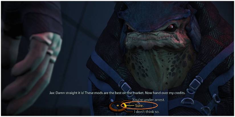 Mass Effect Legendary Edition Giving Jax His Money