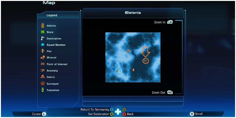Mass Effect Legendary Edition Location Of The Crashed Probe On Eletania