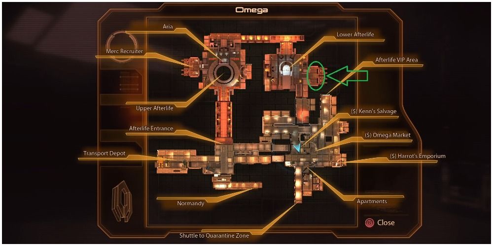 mass effect omega map