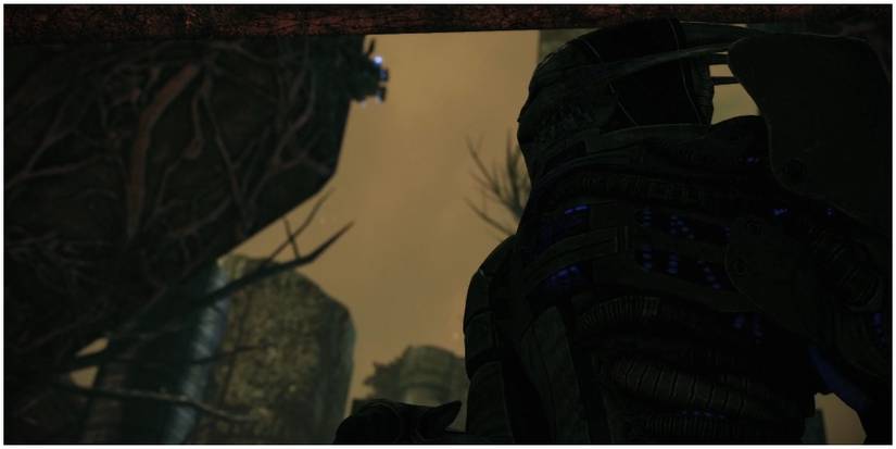 Mass Effect Legendary Edition Saren Watching The Mako Land On Ilos