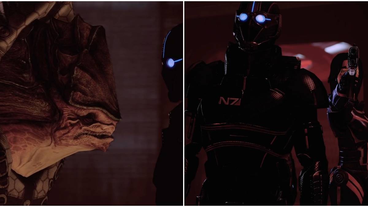 Mass Effect Legendary Edition Saving Patriarch Collage Patriarch And Shooting Assassins