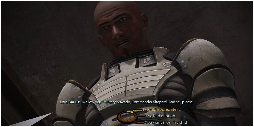 Mass Effect Legendary Edition Saying Please To Darius