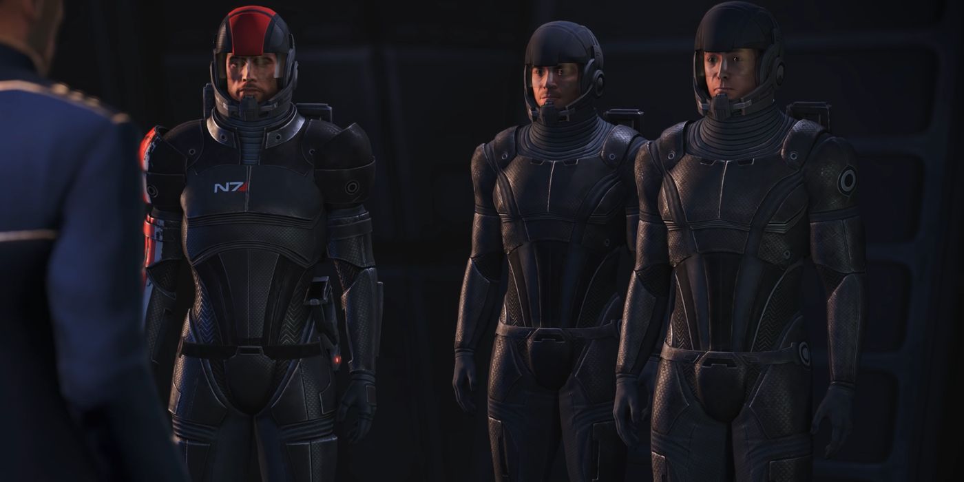 Mass Effect Legendary Edition Screenshot Of Shepard Kaidan and Jenkins on Verge Of Eden Prime Mission
