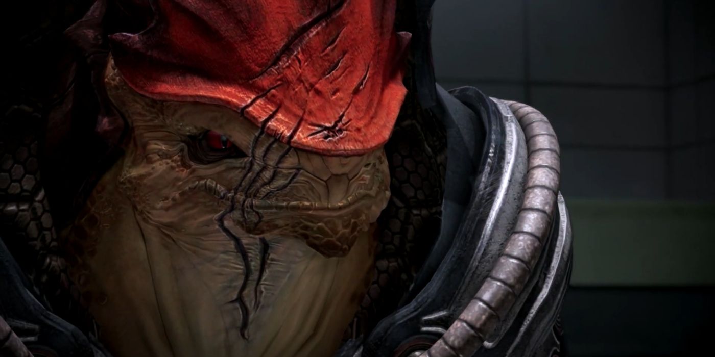 Mass Effect Legendary Edition Screenshot Of Wrex After Picking Up Family Armor