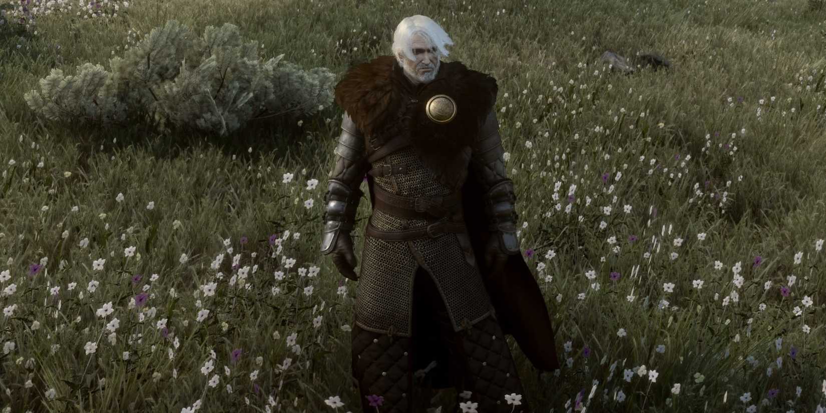 Geralt In A Meadow From The Witcher 3