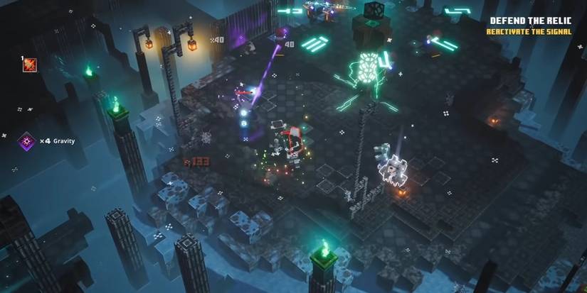 Illusioner fight in in Minecraft Dungeons