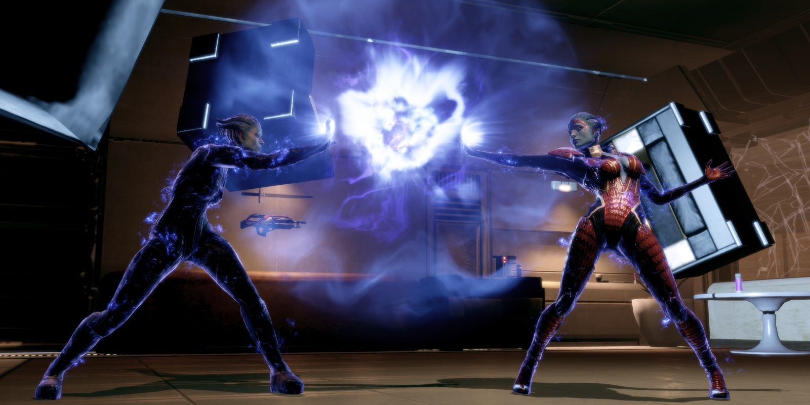 Morinth and Samara fighting in Mass Effect 2