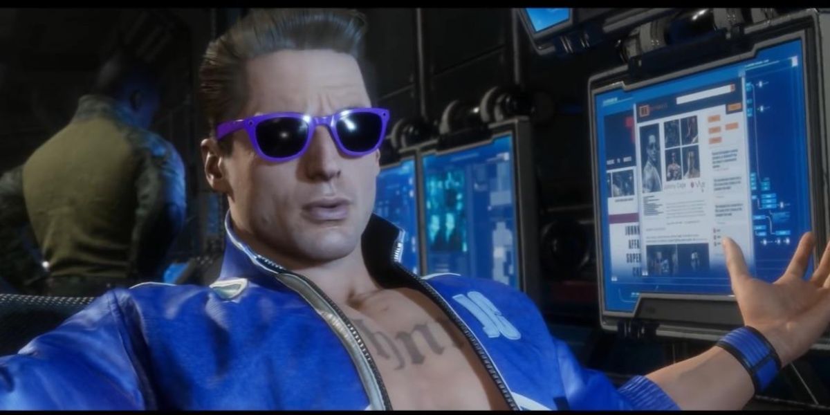 Mortal Kombat 11 Johnny Cage Striking A Pose With Sunglasses