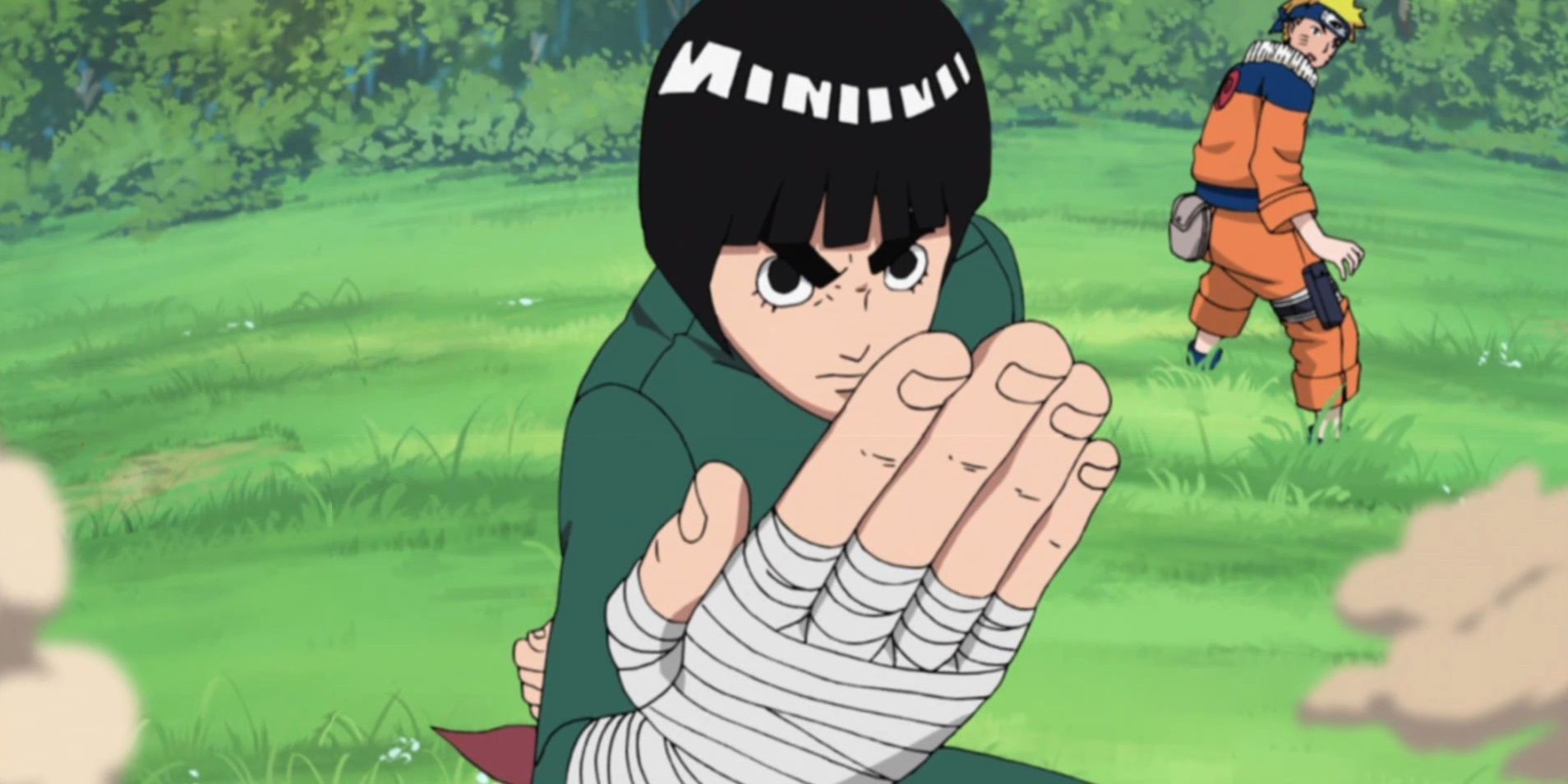 Rock Lee Fight Stance with Naruto