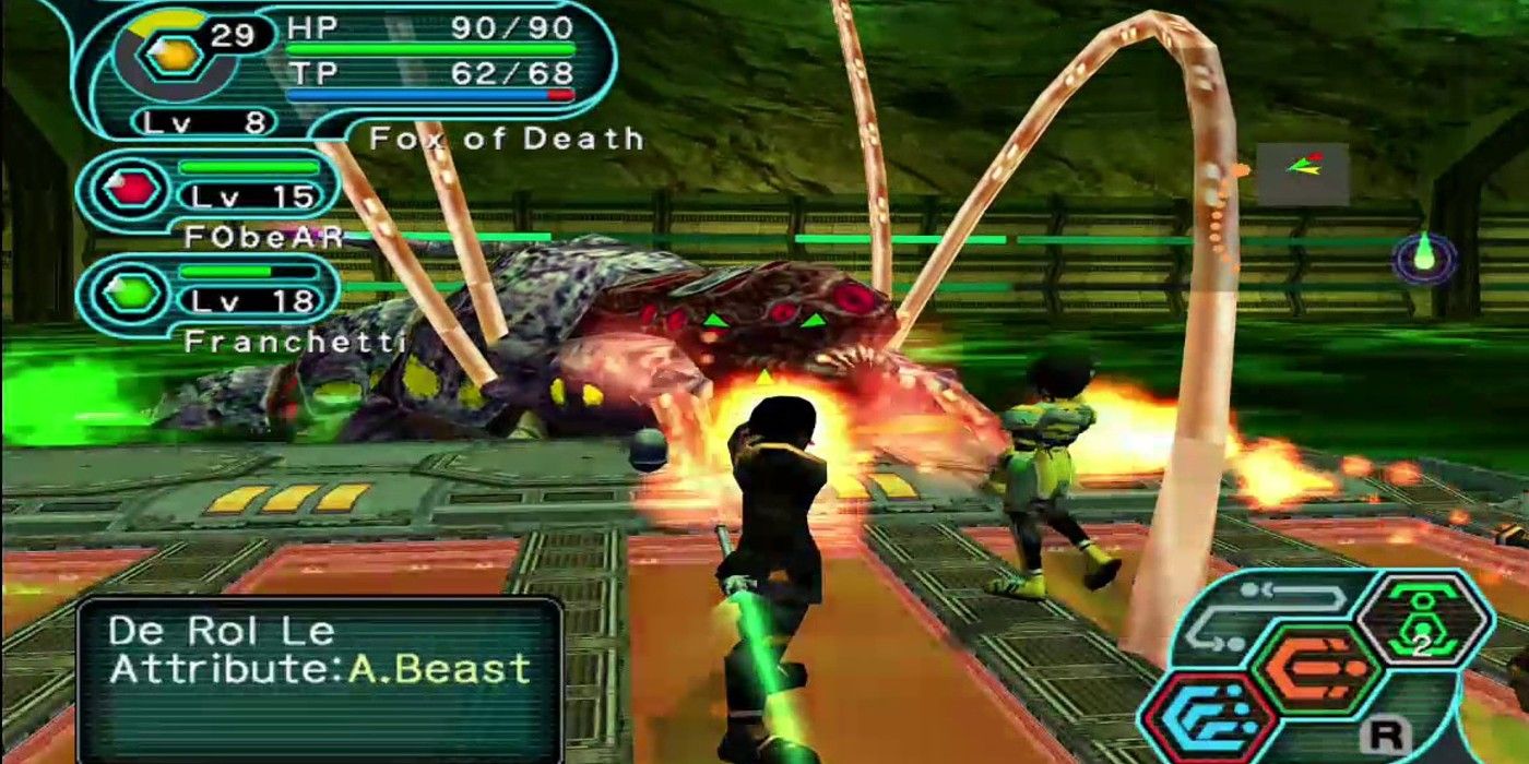 Phantasy Star Online Episode I And II firing weapon